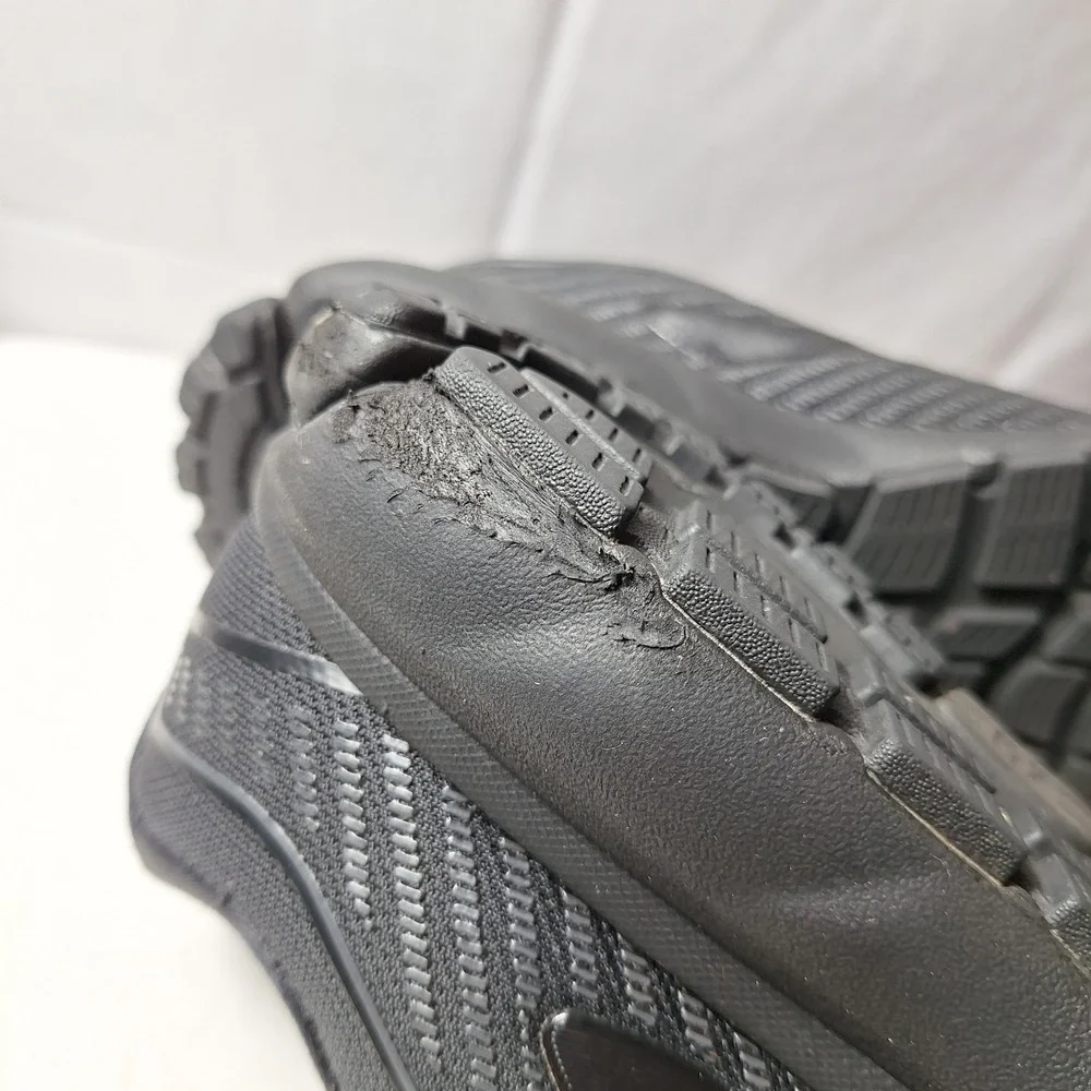 BROOKS Ghost 12 Running Sneaker Womens Sz 8B Triple Black Mesh Athleisure Gym